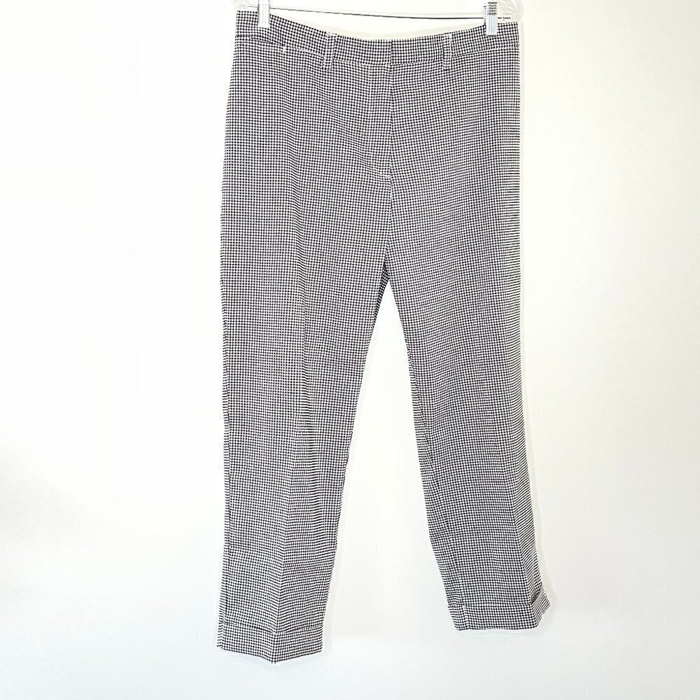 Bill Blass Trousers High Rise Cuffed Black and White Check Vintage. Size 14